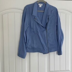 Cynthia Rowley Linen Zippered Jacket